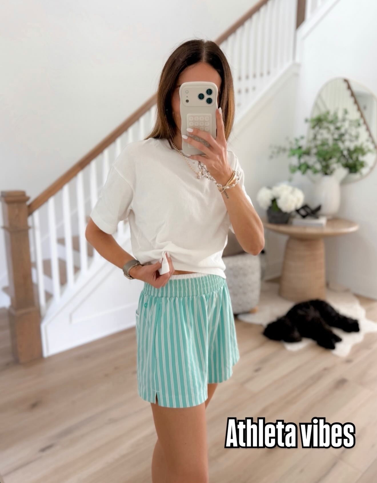 These stripe shorts are so comfortable. Pairing it with a white tee makes this outfit effortless and chic, perfect for everyday wear.

striped shorts, casual outfit, summer style, athleisure chic, layered look, easy outfit ideas, everyday outfit inspiration, cozy layering, elevated basics, annabrstyle

#LTKootd #LTKSeasonal #LTKOver40