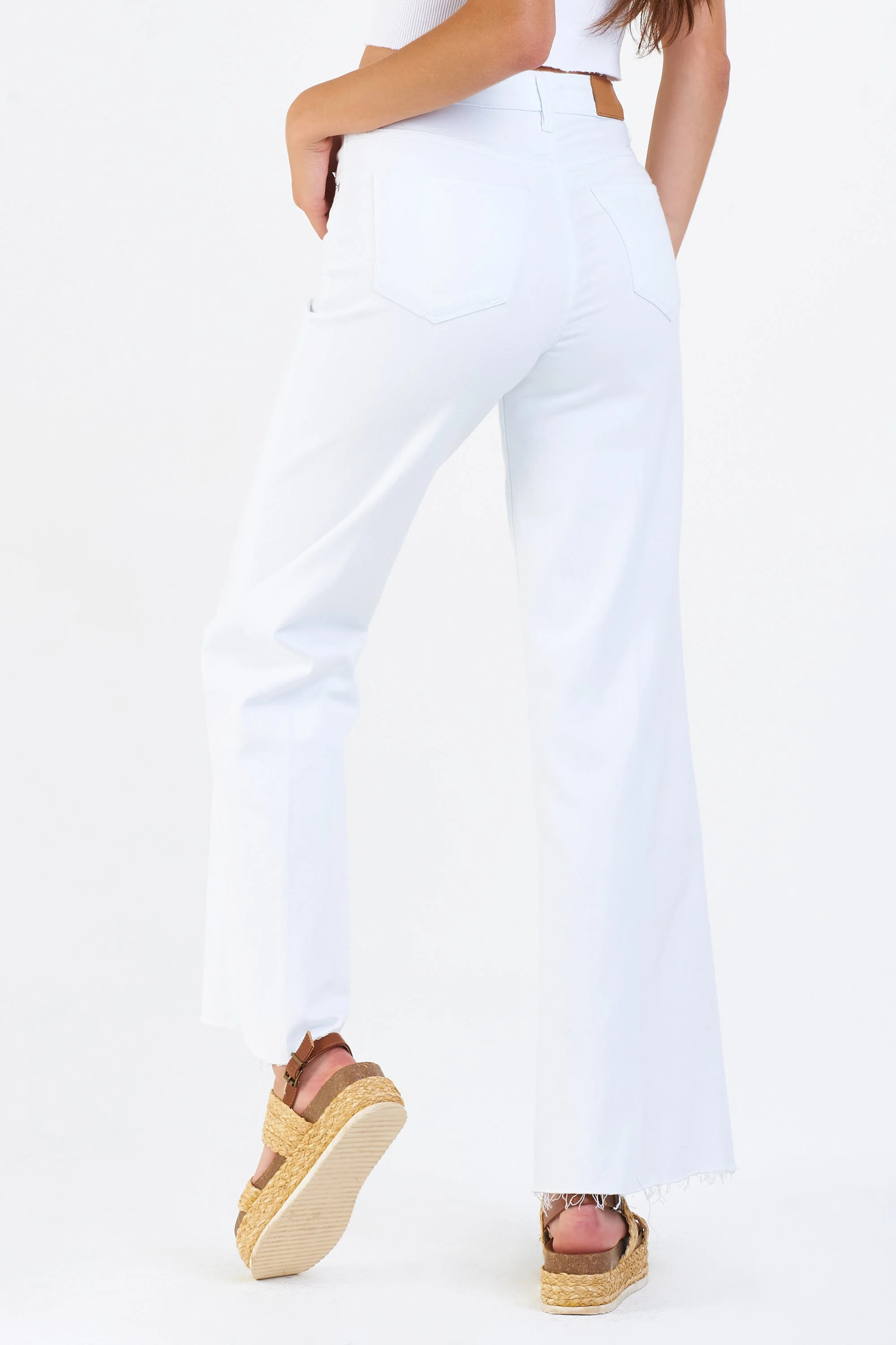 FIONA WIDE LEG JEAN WHITE | Dear John Denim