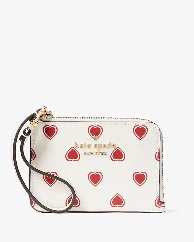 Madison Heartfelt Geo Boxed Small Card Holder Wristlet | Kate Spade Outlet