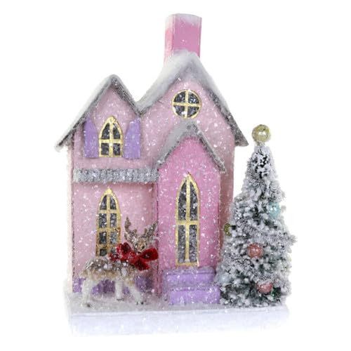 Cody Foster & Co Petite Pink Cottage Christmas Village Building HOU-379 | Amazon (US)