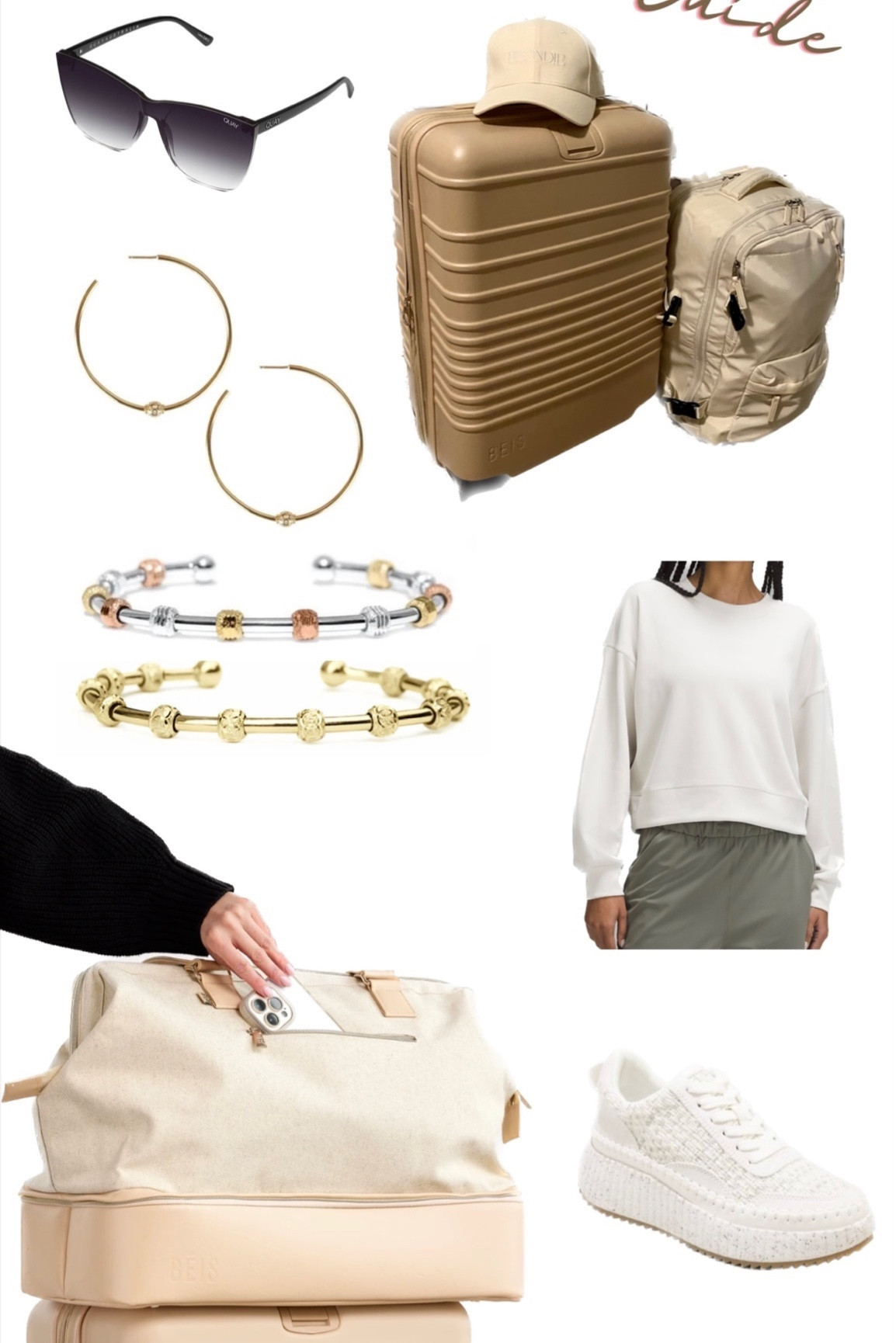 Here are some of my favorites for last minute gift ideas 🤍 
- Quay shades are my favorite brand! 
- Ball cap is from Blondie Salon in Mobile, AL. 
- These matching hoops and bracelets are everything! The bracelets have been a staple in my wardrobe for a long time. The quality is unmatched for the price!
- This LuLu shirt is so soft that I have it in two colors.
- The Béis Travel weekender and carry on are so aesthetically pleasing and convenient.
- I cannot say enough positive things about the backpack from Amazon. It can fit SO MUCH stuff in it. I use it every time I fly.
- The shoes from Target have a memory foam feel and are extremely comfortable!

#LTKtravel #LTKHoliday #LTKGiftGuide