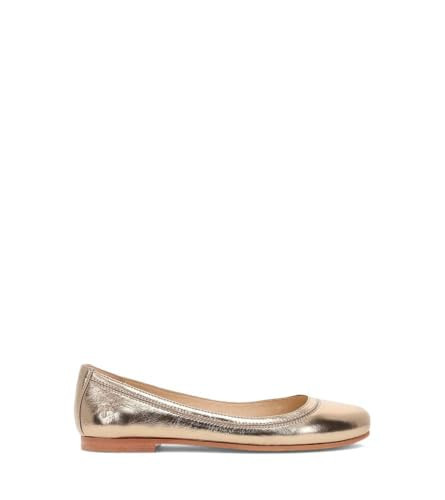 Frye Carson Ballet Flats for Women - Premium Tumbled Leather Lining, Leather Outsole - 3/8" Heel, Dark Gold - 8.5 M | Amazon (US)