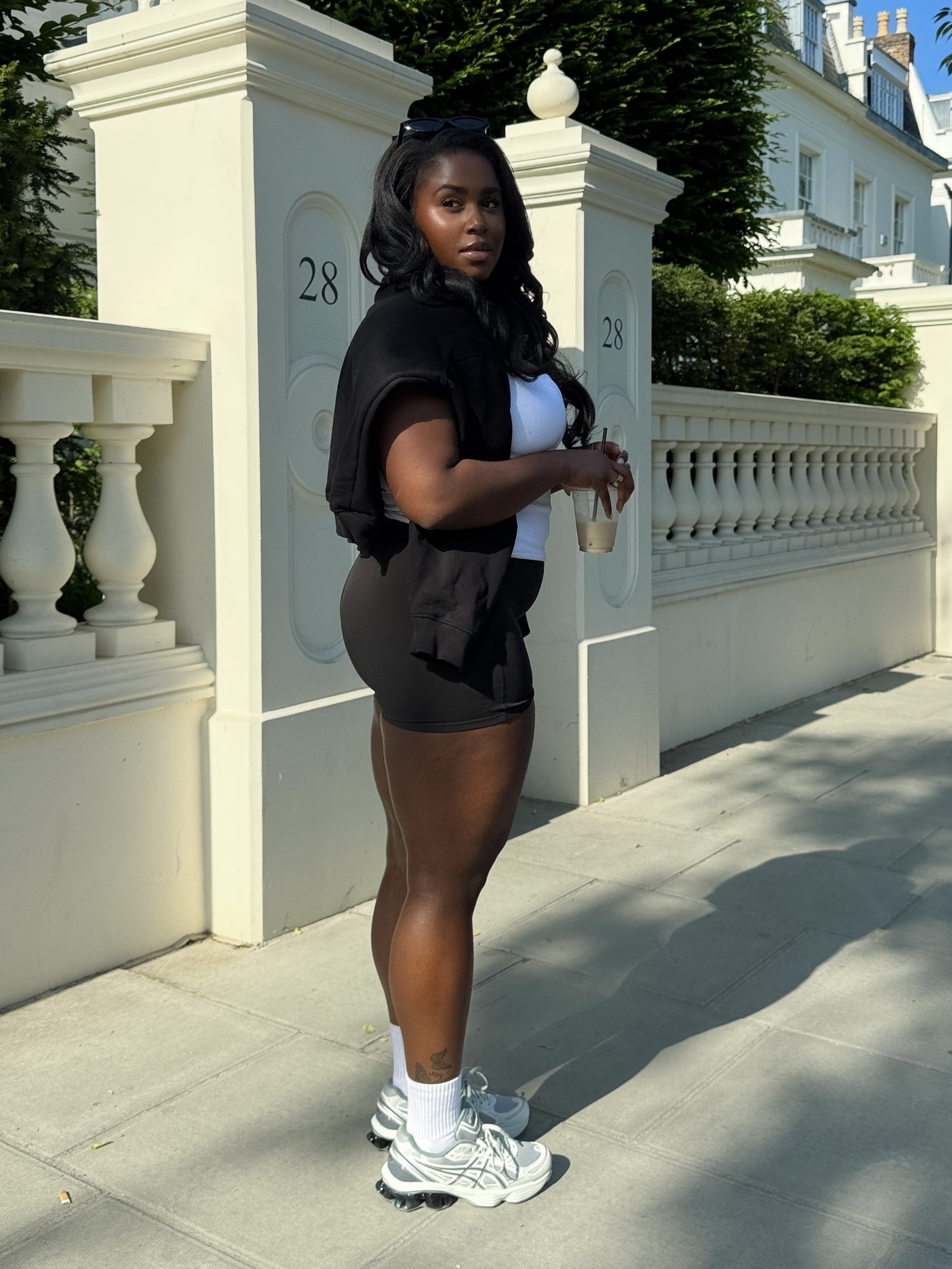 casual athleisure summer time fit
SHORTS - L 
TRAINERS - SIZE 5 