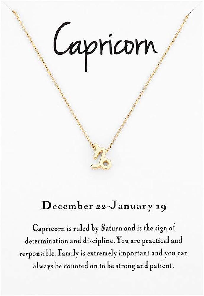 Zodiac Necklace for Women Jewelry Horoscope Constellation Pendant Astrology Birthday Gifts | Amazon (US)