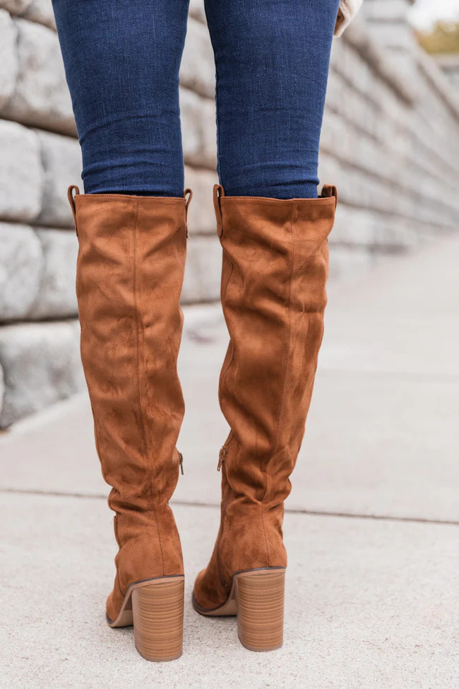 Hadley Brown Tall Suede Knee Boots | Pink Lily
