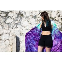 Rainbow Fluorite Crystal Kimono - Tie Dye Robe Hand Dyed Rayon Beach Cover Up | Etsy (US)