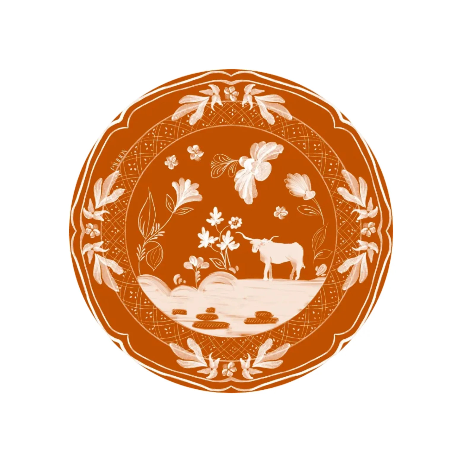 Austin Longhorn Cow Mini Hors d'oeuvre Collegiate Paper Plates - 50 pack | Pavilion Paper