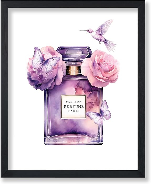 Poster Master Perfume Print - Purple Fashion Poster - Modern Art - Flower Wall Design - Gift for ... | Amazon (US)