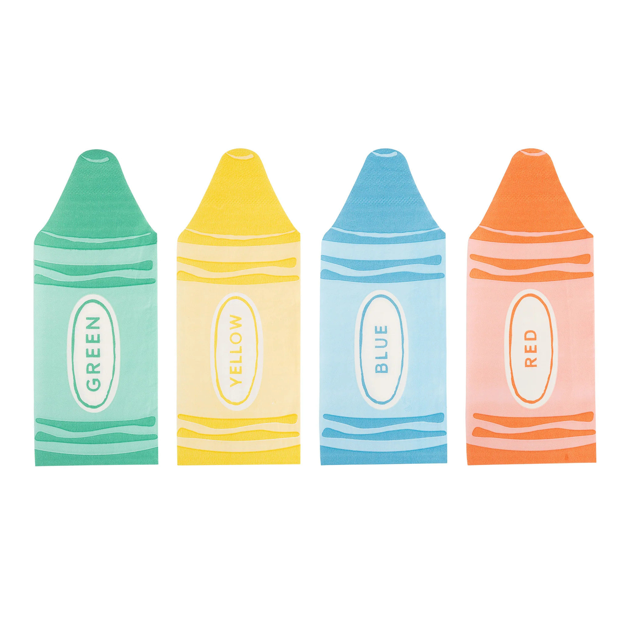 Crayon Shaped Dinner Napkin Set | My Mind's Eye
