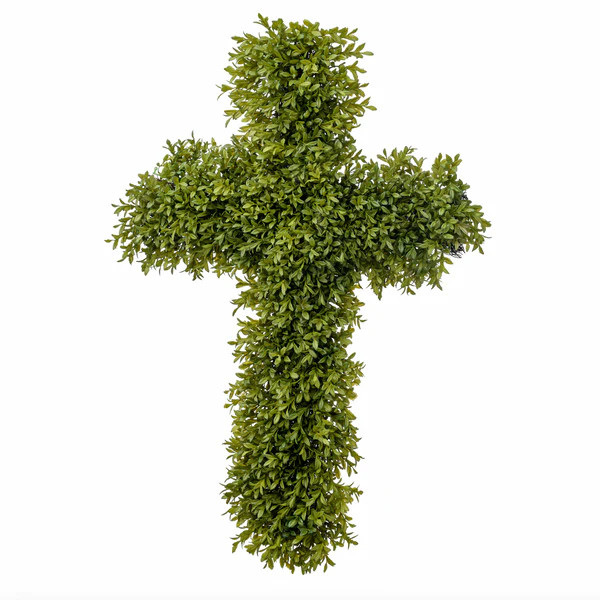 Cross Boxwood Wreath | Fig and Dove