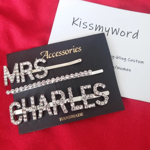 Mrs Bride to Be Custom Name Hair Clipsword Personalized Hair - Etsy | Etsy (US)
