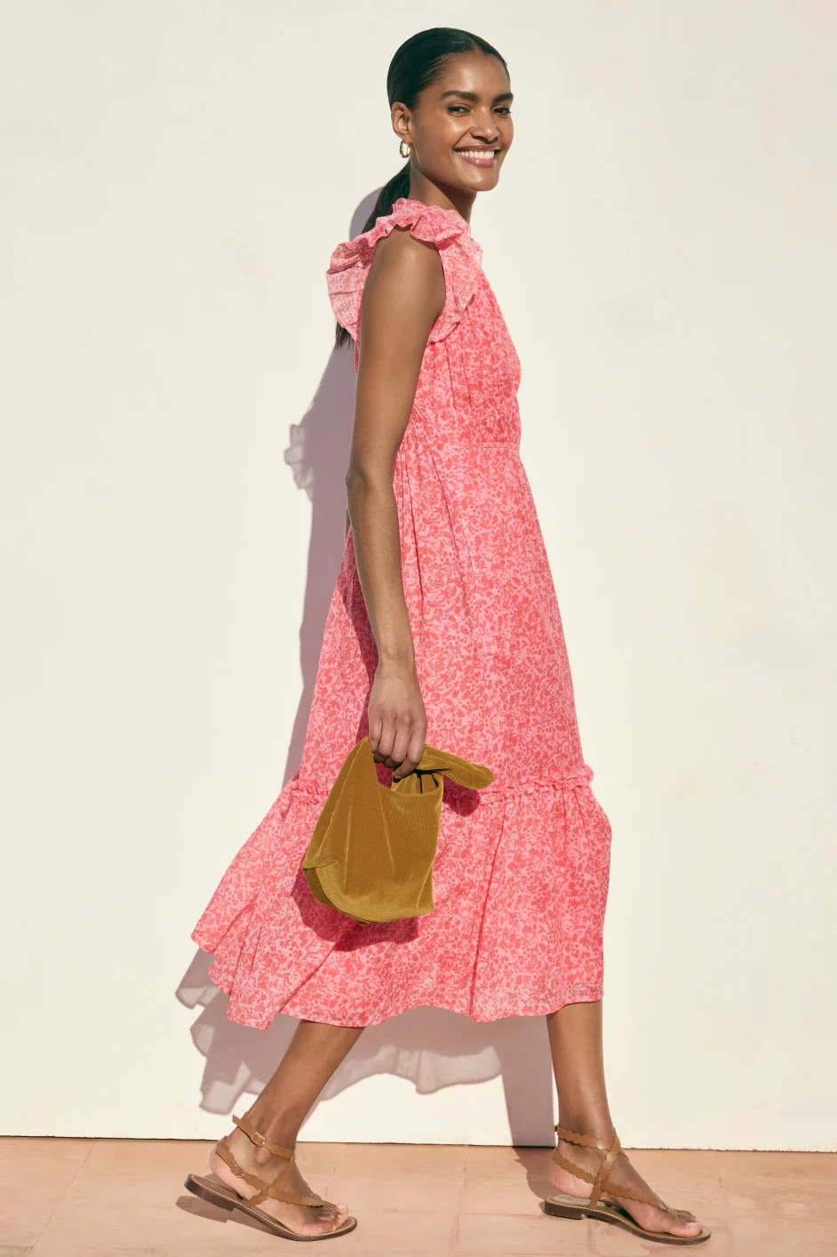 Miah Dress - Summer Pink Mono Floral | WYSE London