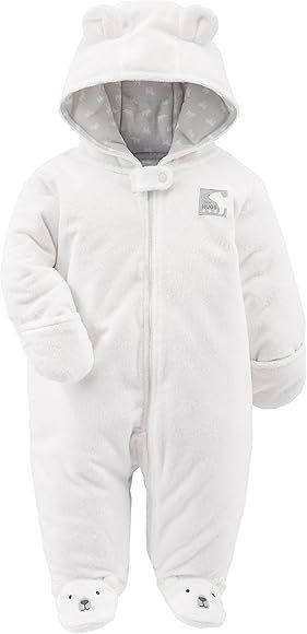 Simple Joys by Carter's Girls' Fleece Footed Jumpsuit Pram | Amazon (US)