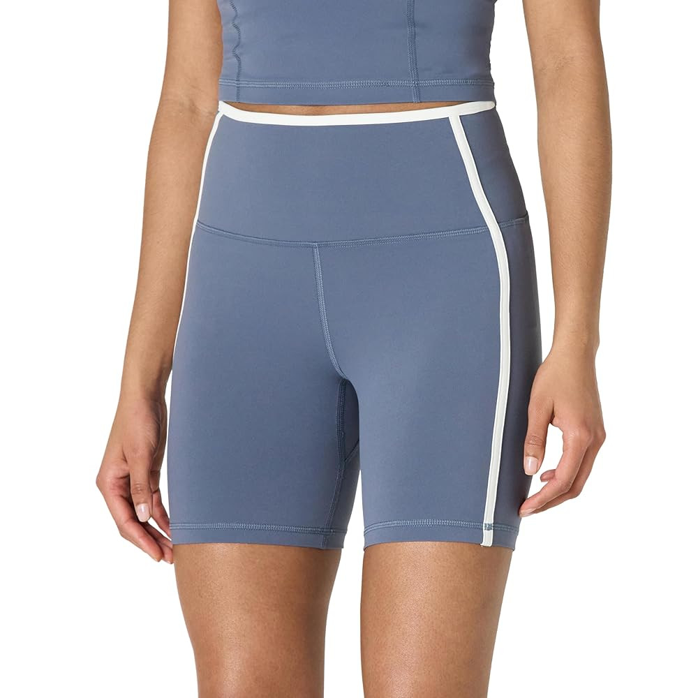 Amazon Essentials Women's Active FormFlex Buttery Soft High Waist 6" Biker Shorts with Contrast T... | Amazon (US)