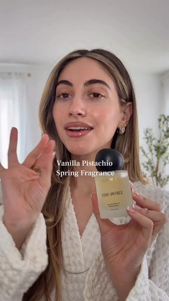 Linking some other amazing fragrance from DIME before this one drops! 

the most delicious spring fragrance, the new @dimebeautyco Stay Awhile perfume with top notes of toasted pistachio, vanilla bean and cashmere musk available 4/26 online at @ultabeauty and @dimebeautyco 🤍🏹 #dimepartner #perfume #springfragrance

#LTKgrwm #LTKBeauty #LTKSeasonal