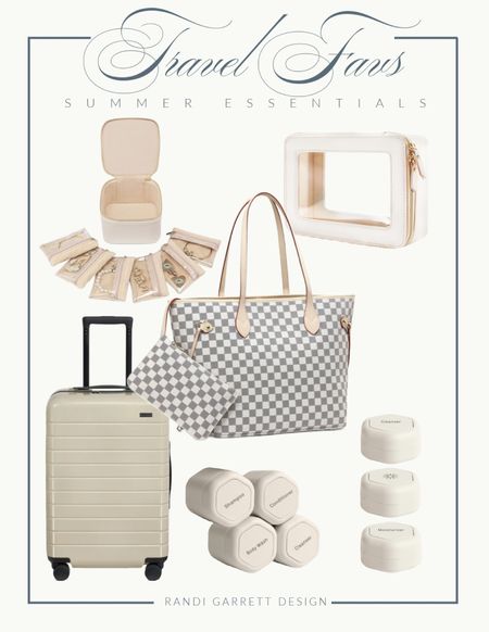 My favorite travel essentials! This is my favorite suitcase. Ellie and I took them to Europe last year and they were fabulous! This jewelry organizer comes with 6 travel pouches and I love these small containers for all of my serums and creams. 

#LTKTravel #LTKFindsUnder50 #LTKBeauty
