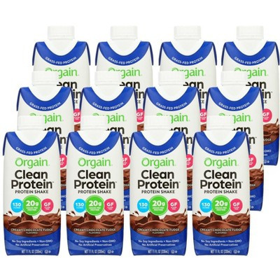 Orgain Creamy Chocolate Fudge Protein Shakes - Case of 12/11 oz | Target