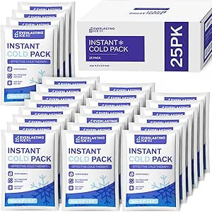 25 Pack - Instant Cold Packs - Instant Ice Packs for Injuries | Disposable Cold Compress Ice Pack... | Amazon (US)