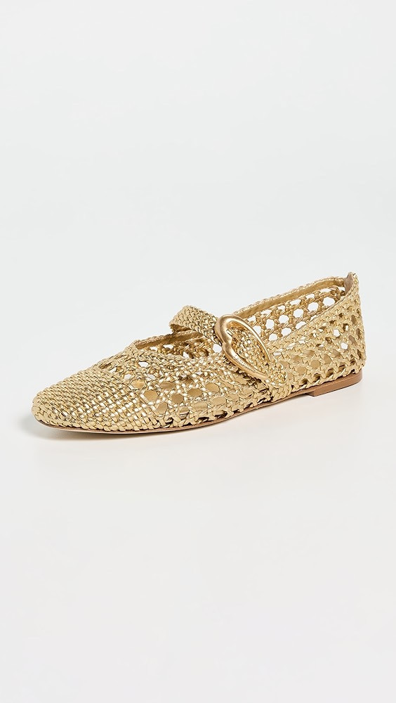 Larroudé Verona Macrame Ballet Flats | Shopbop | Shopbop