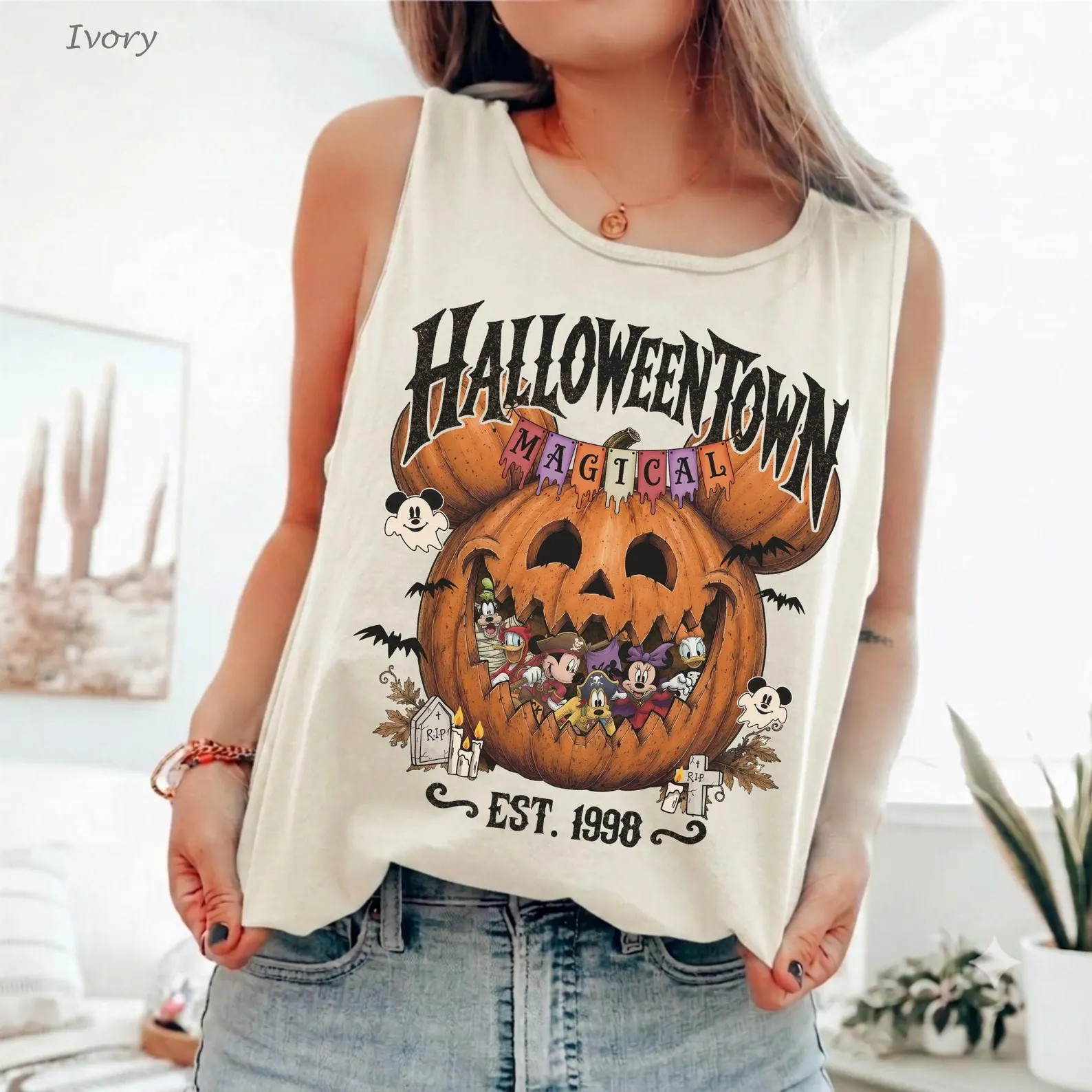Comfort Colors® Halloweentown Tank Top,Halloweentown University, Custom Disney Halloween,Disneyw... | Etsy (Global)