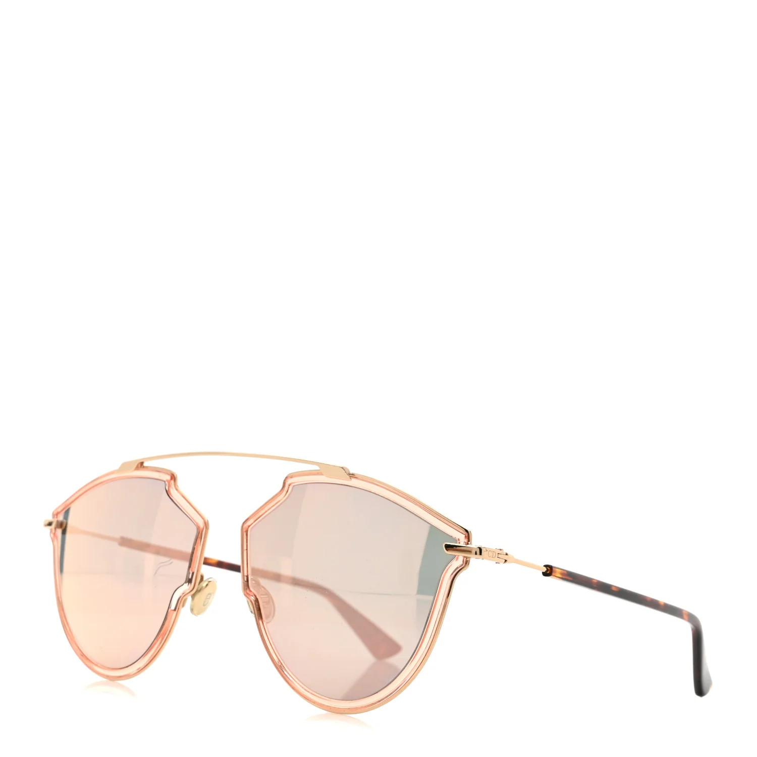 Mirrored So Real Rise Sunglasses Pink Gold | FASHIONPHILE (US)