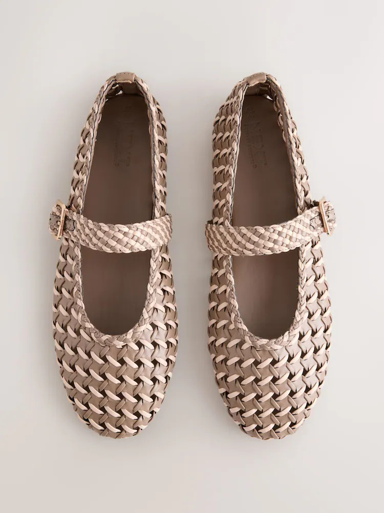 Buy Camel Forever Comfort\u00ae Weave Mary Jane Flats from Next Ireland | Next EU