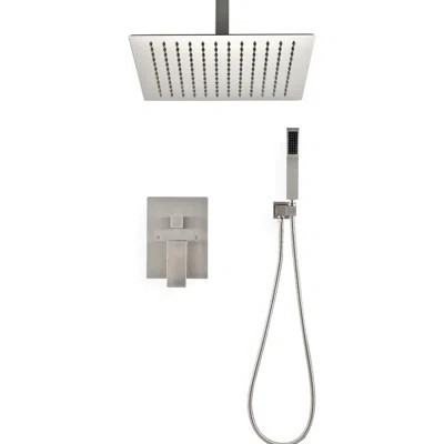 Ceiling Mounted Shower System - 16" Head, Handheld, Brass Material | Wayfair North America