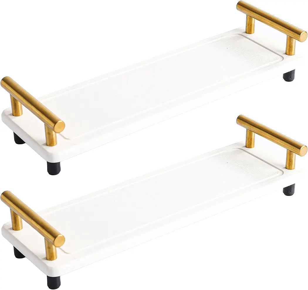 2Pcs Water Absorbent Diatomite Tray, Bathroom Sink Mat, Decorative Organizer for Kitchen Counter,... | Amazon (US)