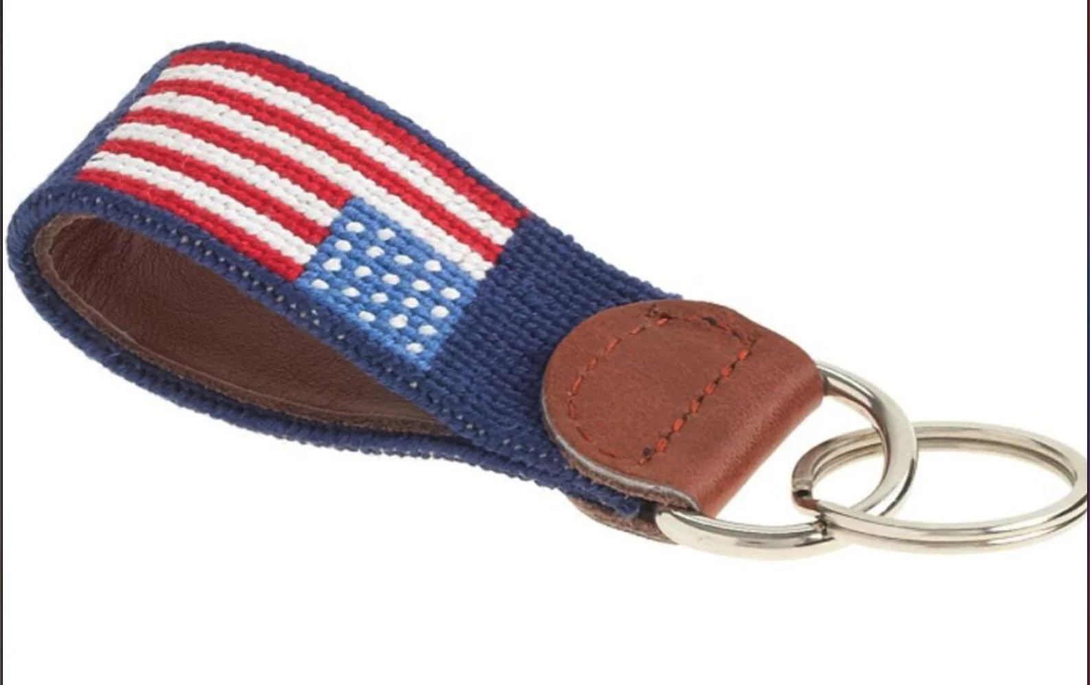 Needlepoint Key Fob American Flag USA Key Chain - Etsy | Etsy (US)