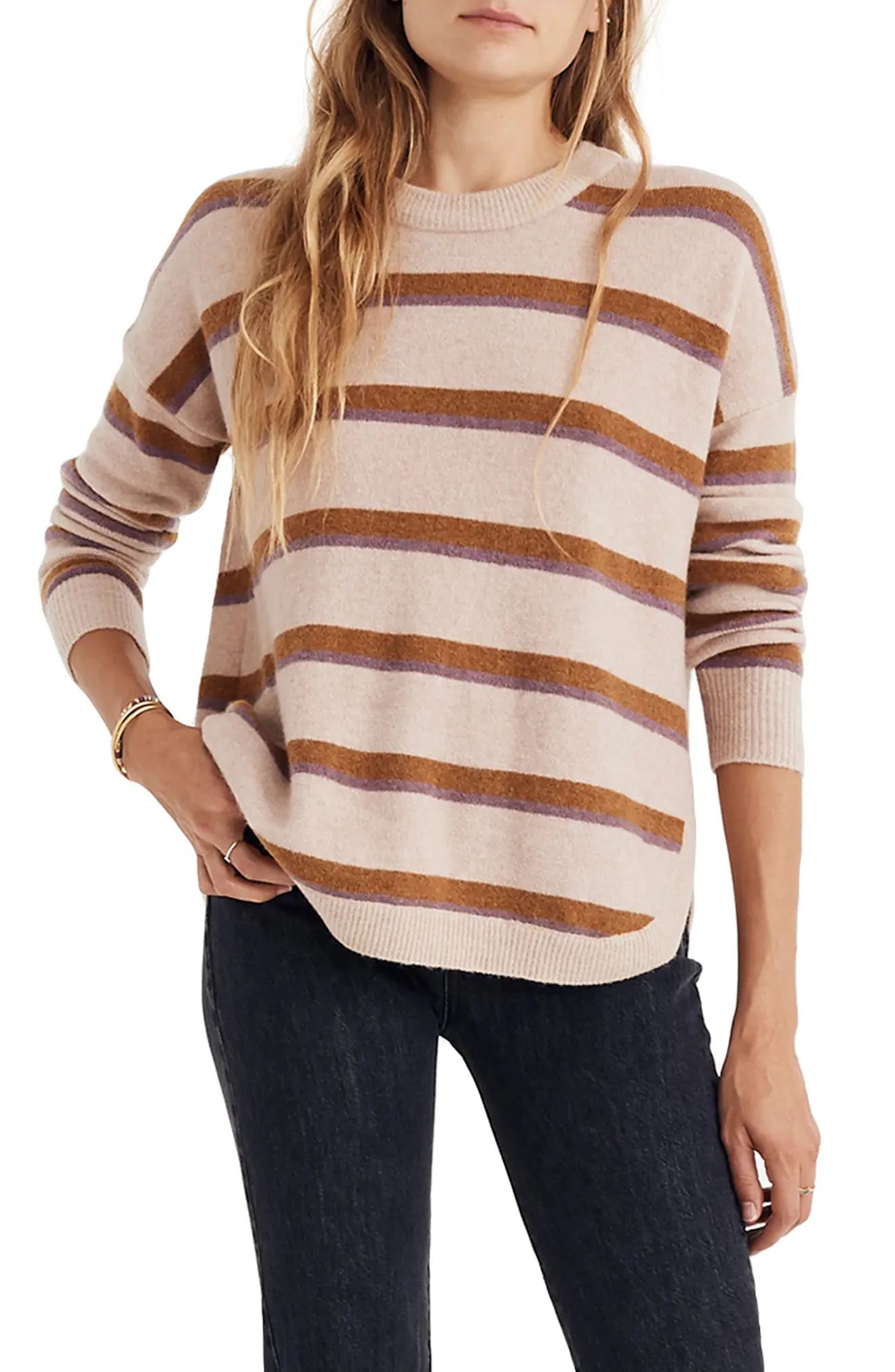 Madewell Westlake Striped Pullover Sweater in Coziest Yarn (Regular & Plus Size) | Nordstrom