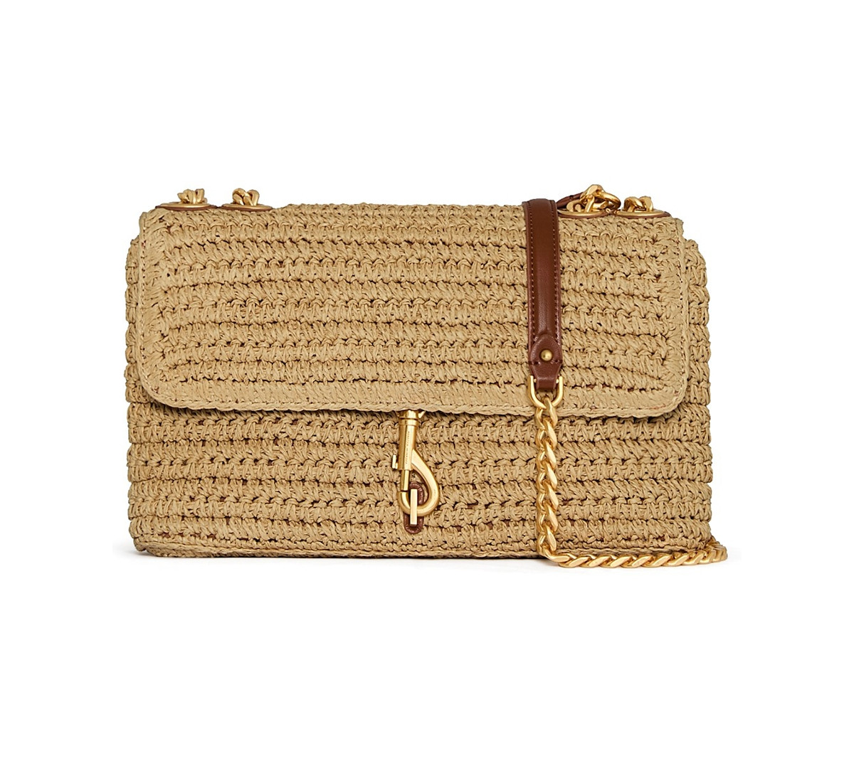 Rebecca Minkoff Edie Small Crossbody Bag - Natural/Tawny | Macy's
