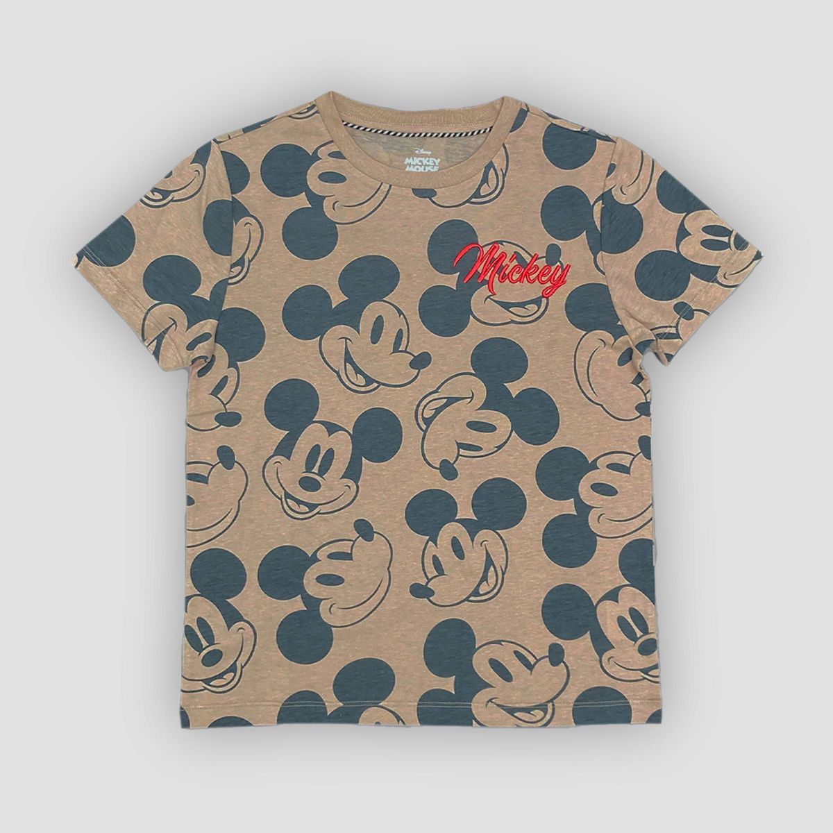 Toddler Boys' Mickey Mouse Short Sleeve Graphic T-Shirt - Tan | Target