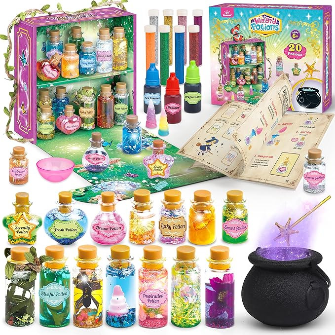Fairy Magic Craft Kit for Kids with 20PCS Potion Bottles - Fairy Magical Potions Making Craft Kit... | Amazon (US)