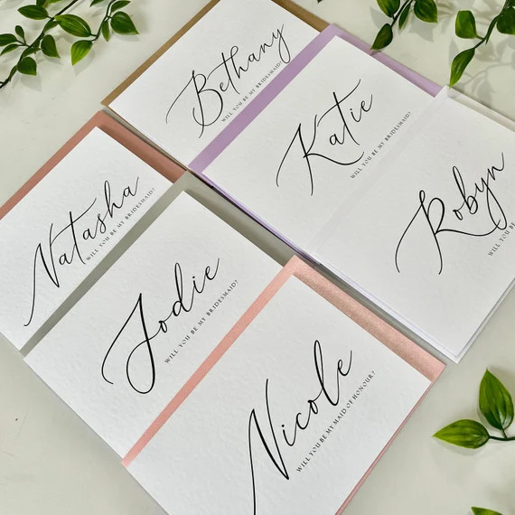 Personalised Will You Be My Bridesmaid Card Bridesmaid Card - Etsy | Etsy (US)