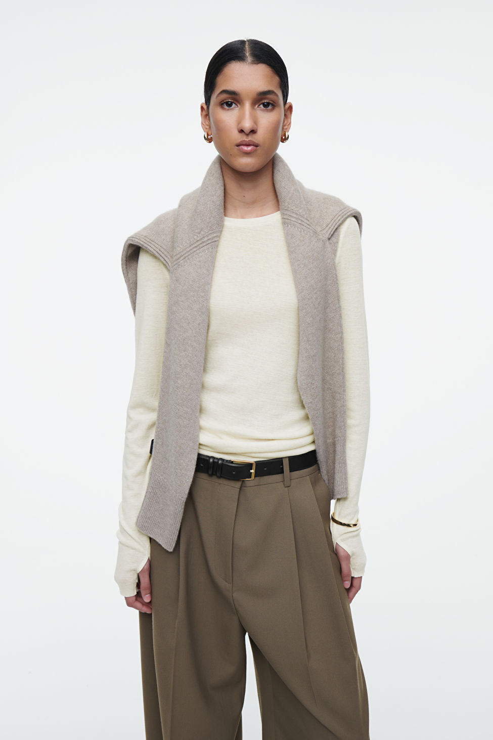 CREW-NECK MERINO WOOL TOP | COS UK