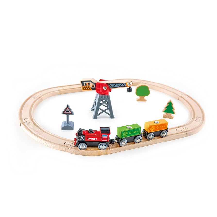 Hape Cargo Delivery Loop Train and Railway Toy Set | Amazon (US)