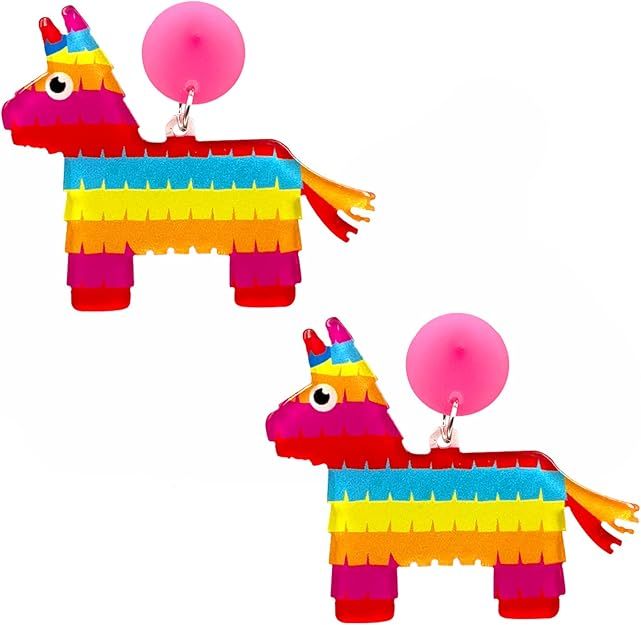 Cinco De Mayo Earrings for Women,Colorful Mexico Fiesta Earrings,Mexican Carnival Acrylic Dangle ... | Amazon (US)