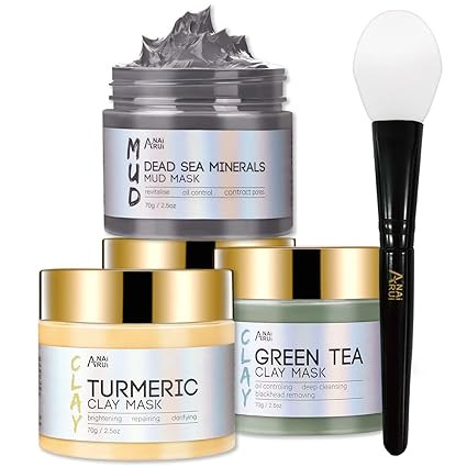 ANAI RUI Turmeric Clay Mask - Green Tea Detox Clay Mask - Dead Sea Minerals Mud Mask, Spa Facial ... | Amazon (US)