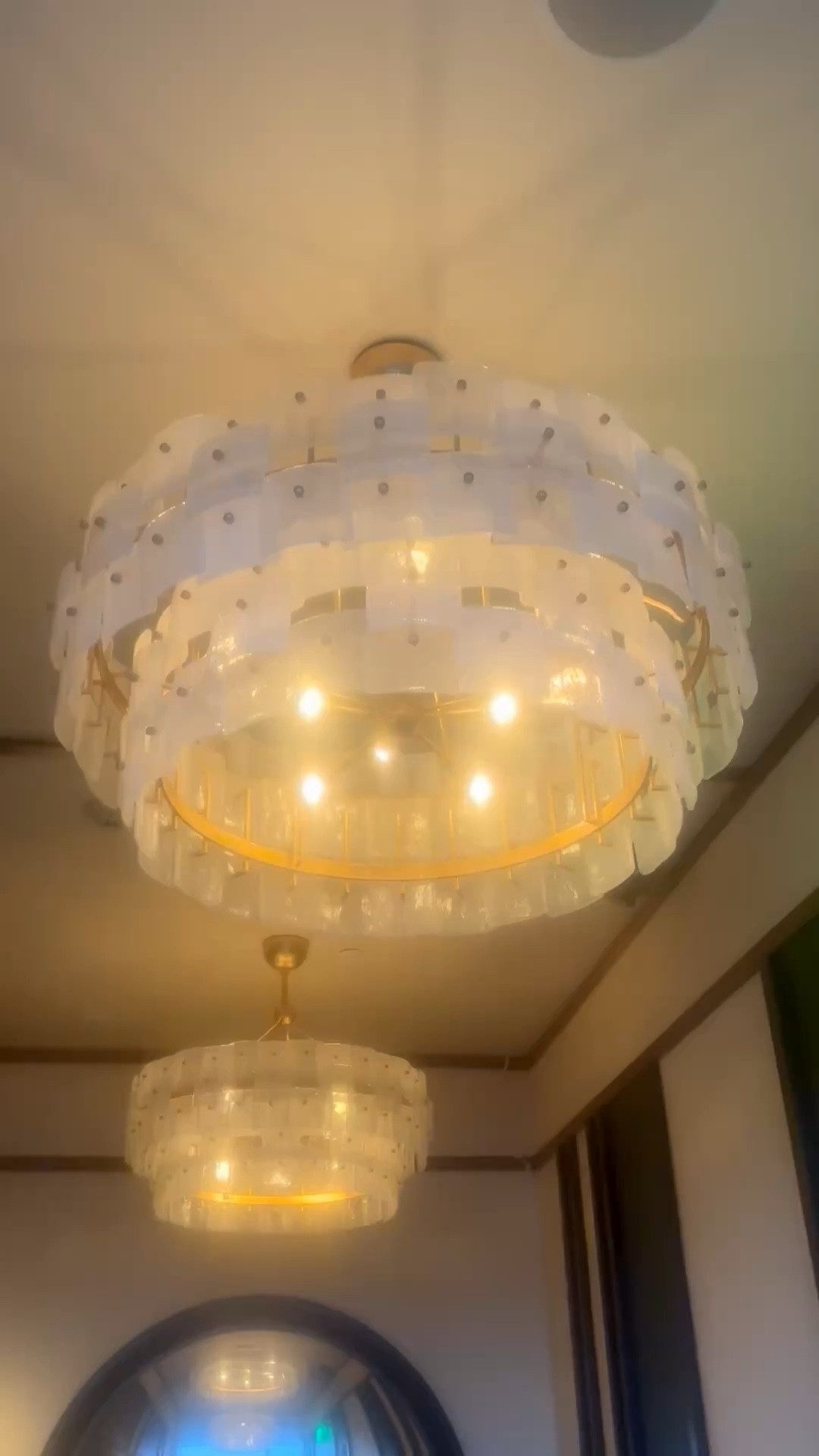 instantly draws the eye and anchors the entire space. 

Hashtags:
#StatementChandelier
#LightingDesign
#CeilingLighting
#InteriorDetails
#ElevatedInteriors
#HomeLighting
#ChicLiving
#LTKHome

#LTKHome #LTKdayinmylife