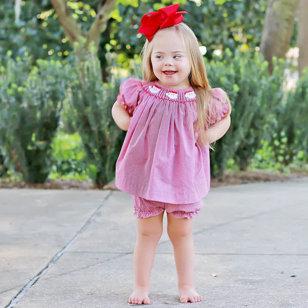 Santa's Favorite Smocked Bloomer Set | Classic Whimsy