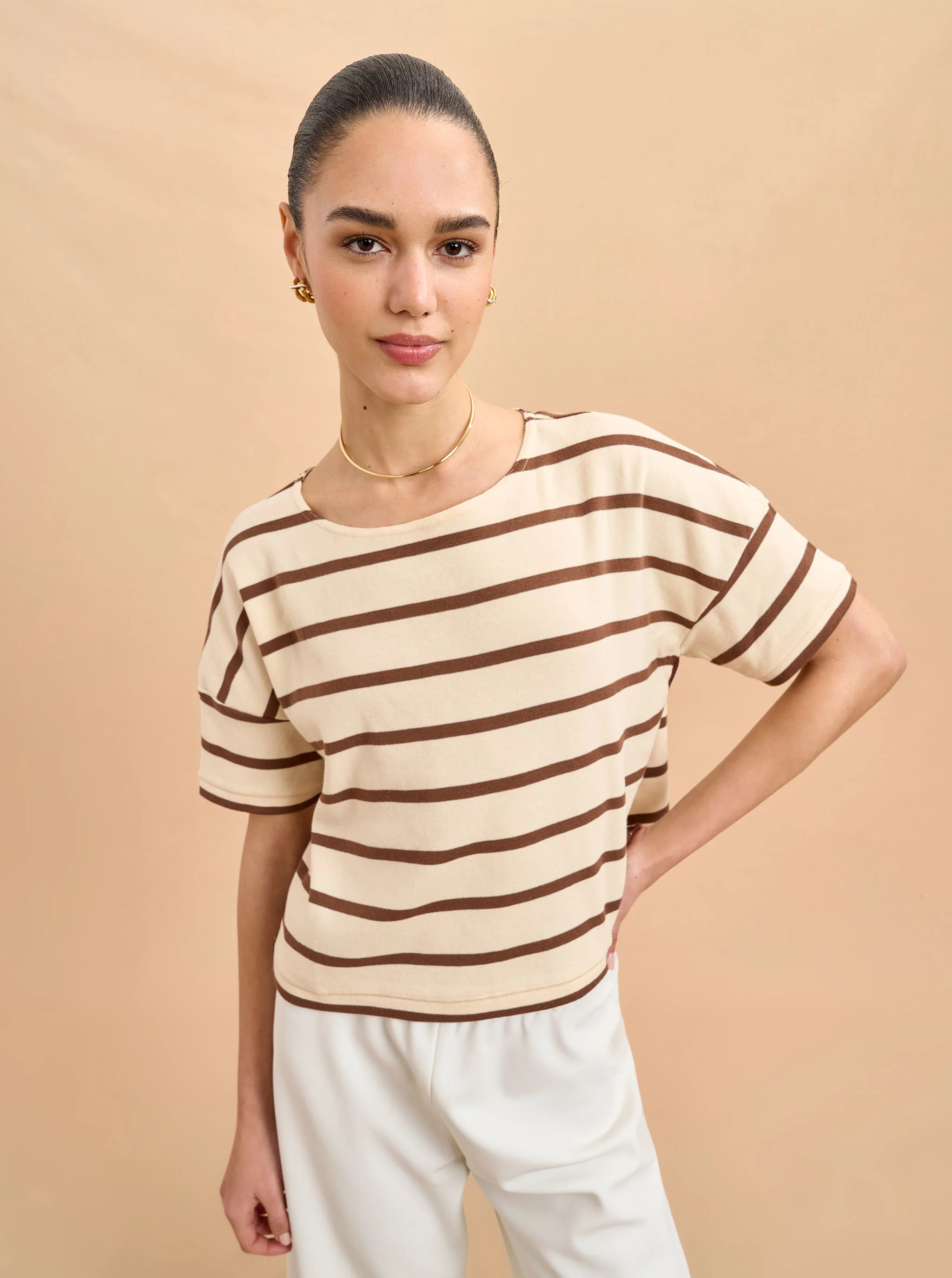 Short Sleeve Breton Tee | La Ligne