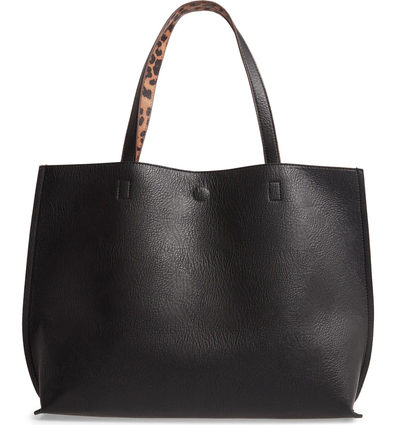 Reversible Faux Leather Tote & Wristlet | Nordstrom