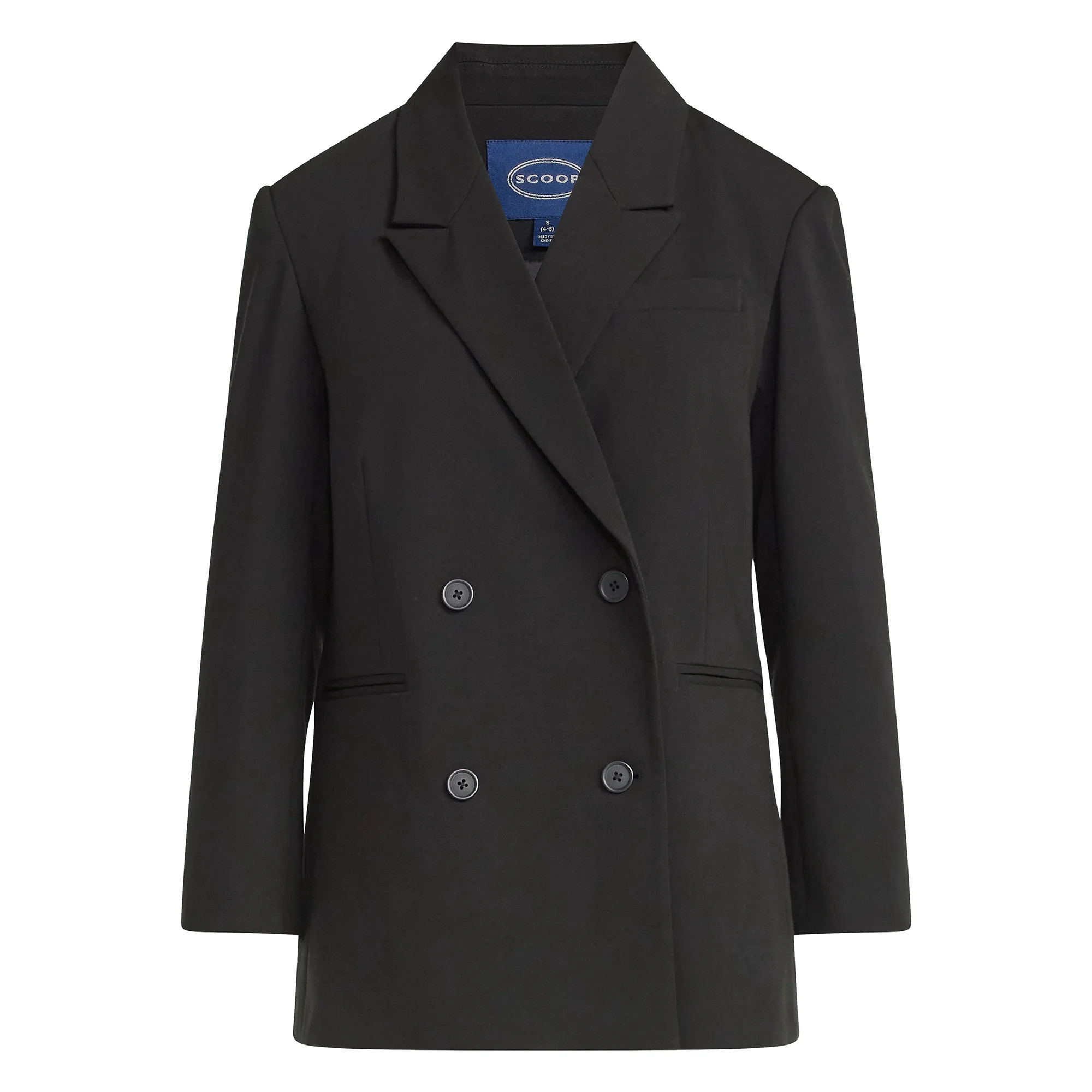 Scoop Women’s Oversized Double Breasted Blazer, Sizes XS-XXL | Walmart (US)