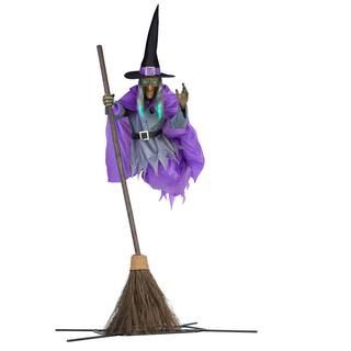 Home Accents Holiday 12 ft. Animated Hovering Witch 22SV23269 - The Home Depot | The Home Depot
