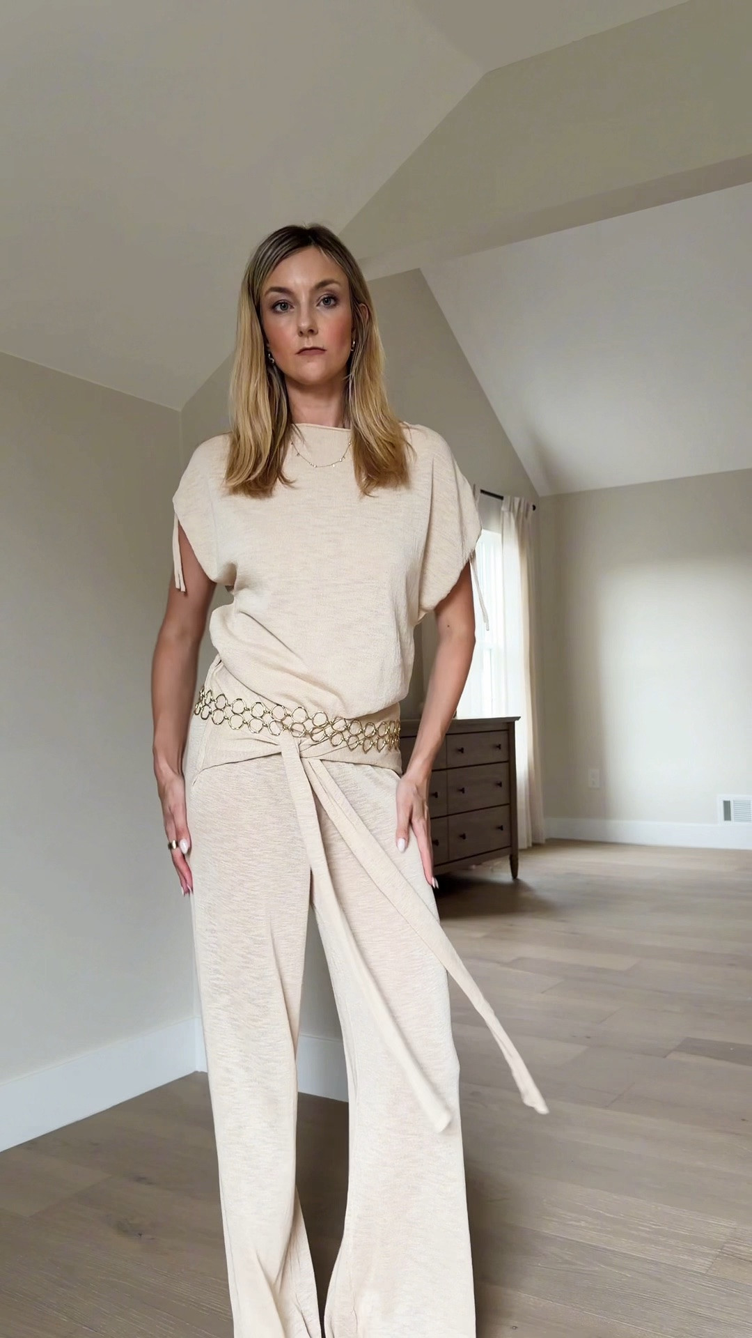 This is why I love a good matching set 🤍 this one’s on sale, and I just added a couple of accessories to bring it to life ✨ easy, comfortable but POLISHED Size down in the set ! I’m wearing XS #matchingset #summeroutfits #summerootd #outfitinspo #stylingtips Gold belt, statement belt, sweater set, summer set, brown bag, summer bag

#LTKootd #LTKgrwm #LTKdayinmylife