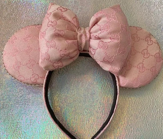 Pink canvas Minnie ears | Etsy (US)