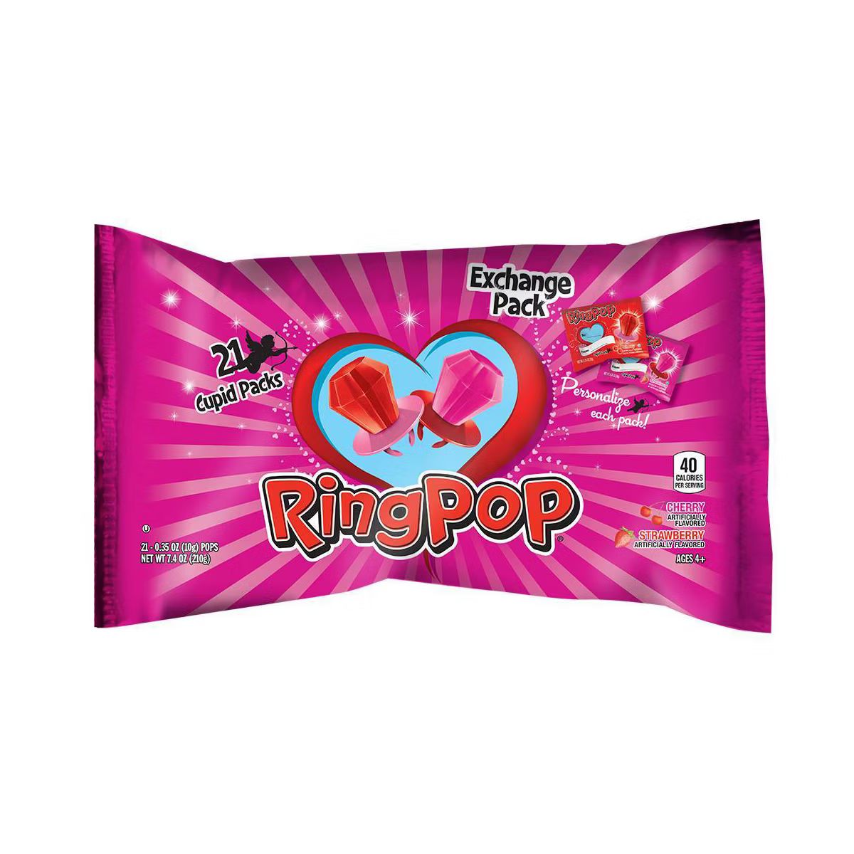 Ring Pop Valentine's Laydown Bag - 7.4oz/21ct | Target