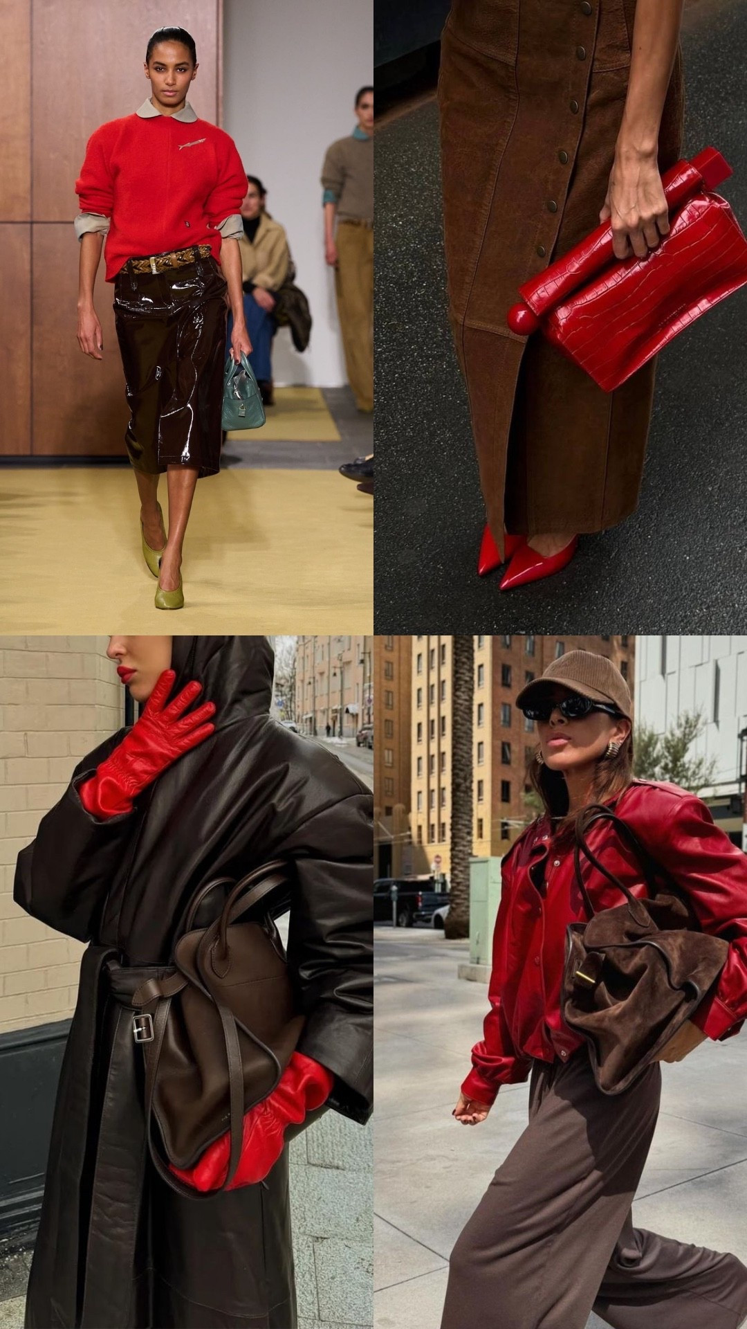 Red and chocolate outfits 

#LTKaustralia #LTKautumn