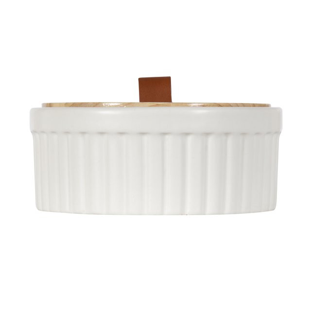 Better Homes & Gardens 2.5" x 6.18" Ribbed off-White/Cream Ceramic Decorative Container - Walmart... | Walmart (US)