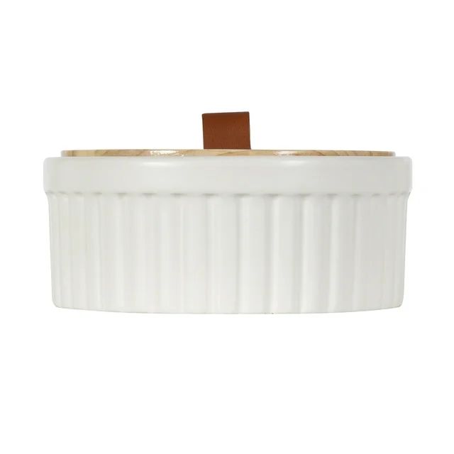 Better Homes & Gardens 2.5" x 6.18" Ribbed off-White/Cream Ceramic Decorative Container - Walmart... | Walmart (US)